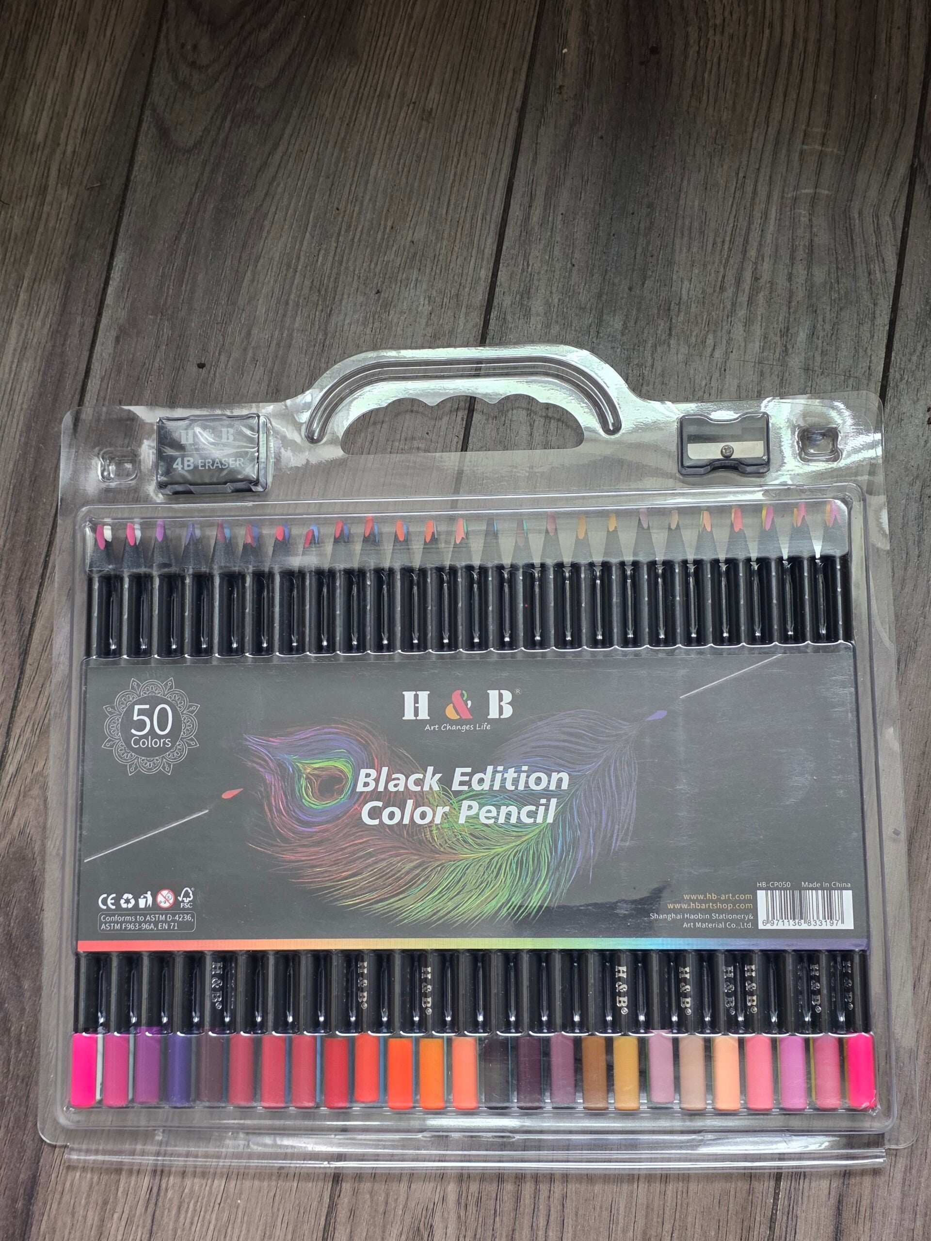 50 colors colored oil based pencil set