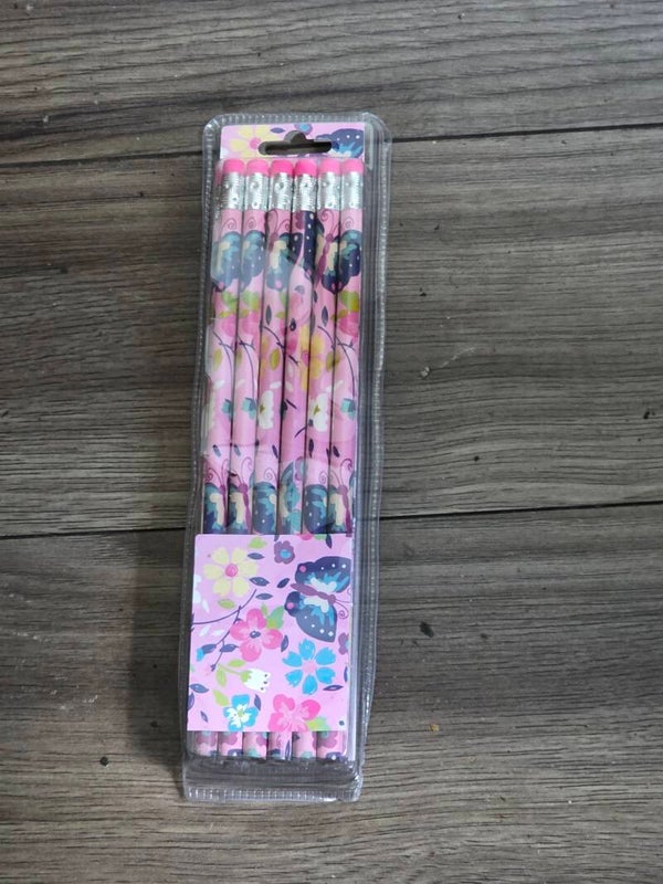 12 piece  blue butterfly pencils