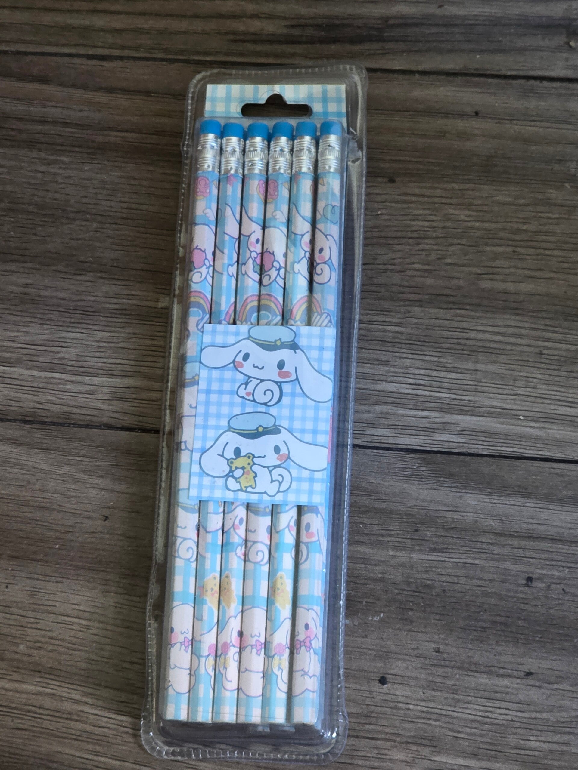 12 piece blue cap puppy pencils
