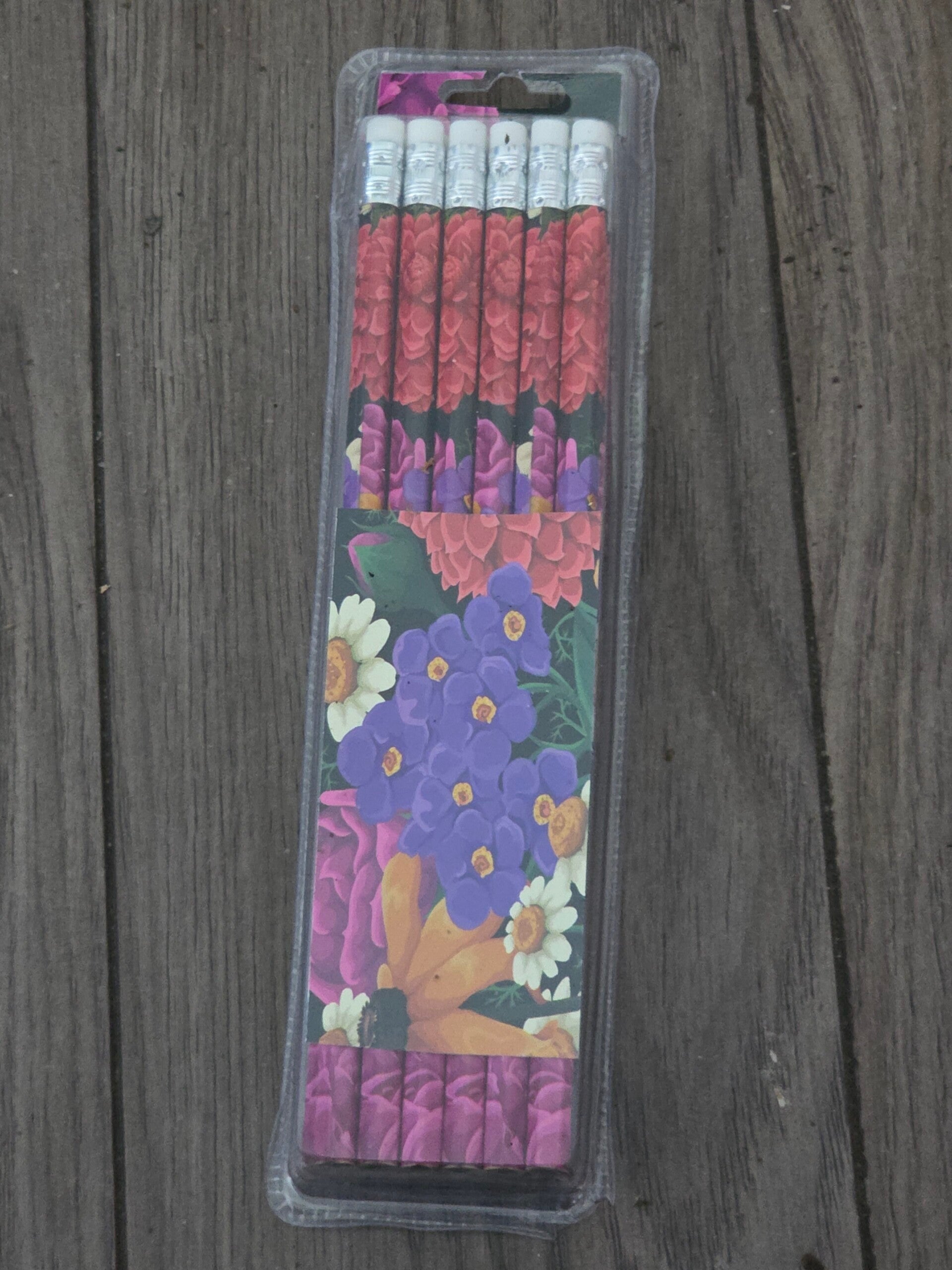 12 piece bloom flower pencils