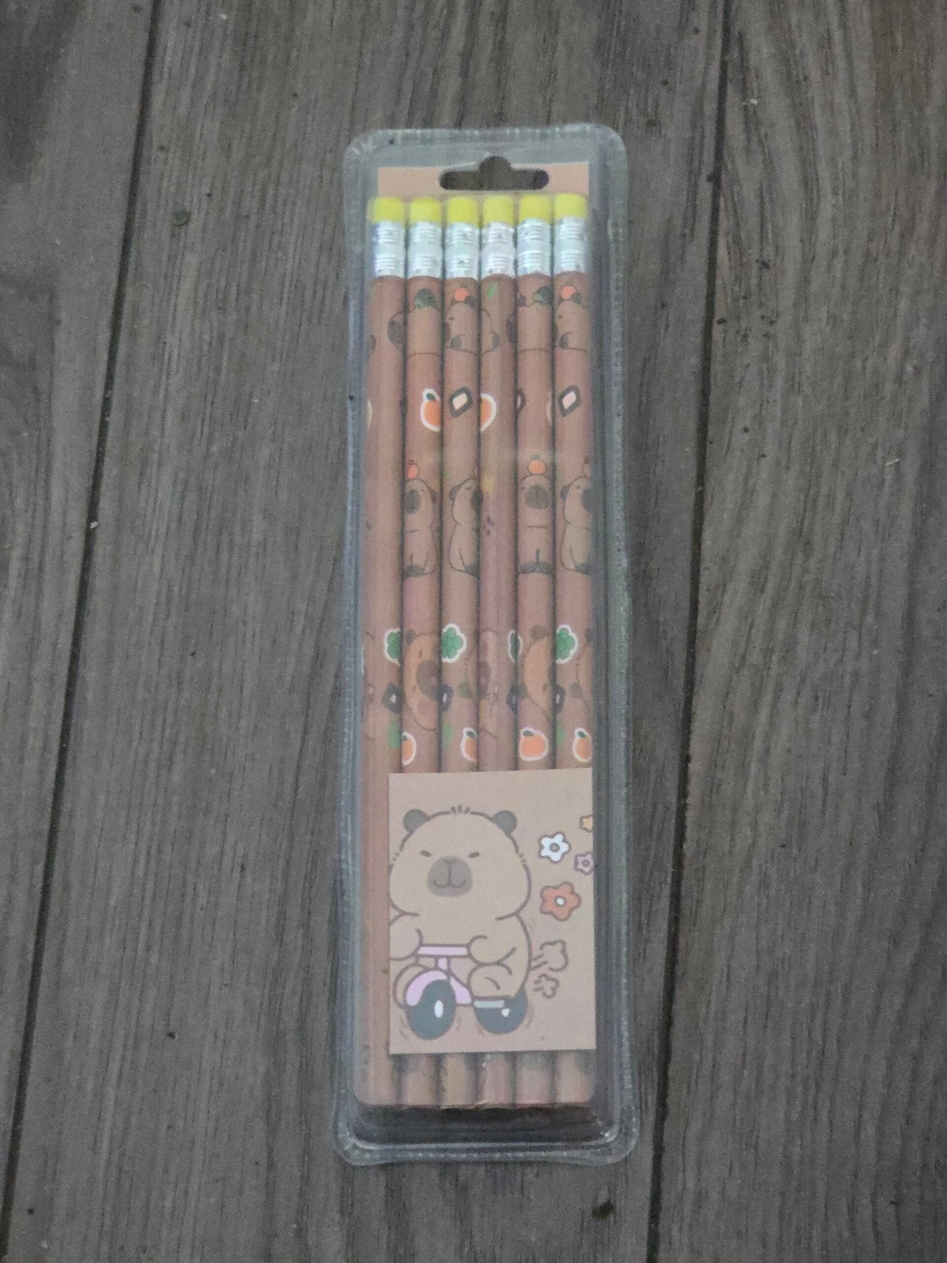 12 piece brown cubby bear pencils