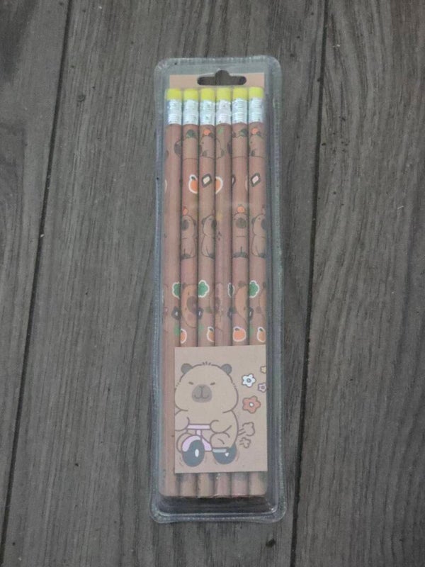 12 piece brown cubby bear pencils