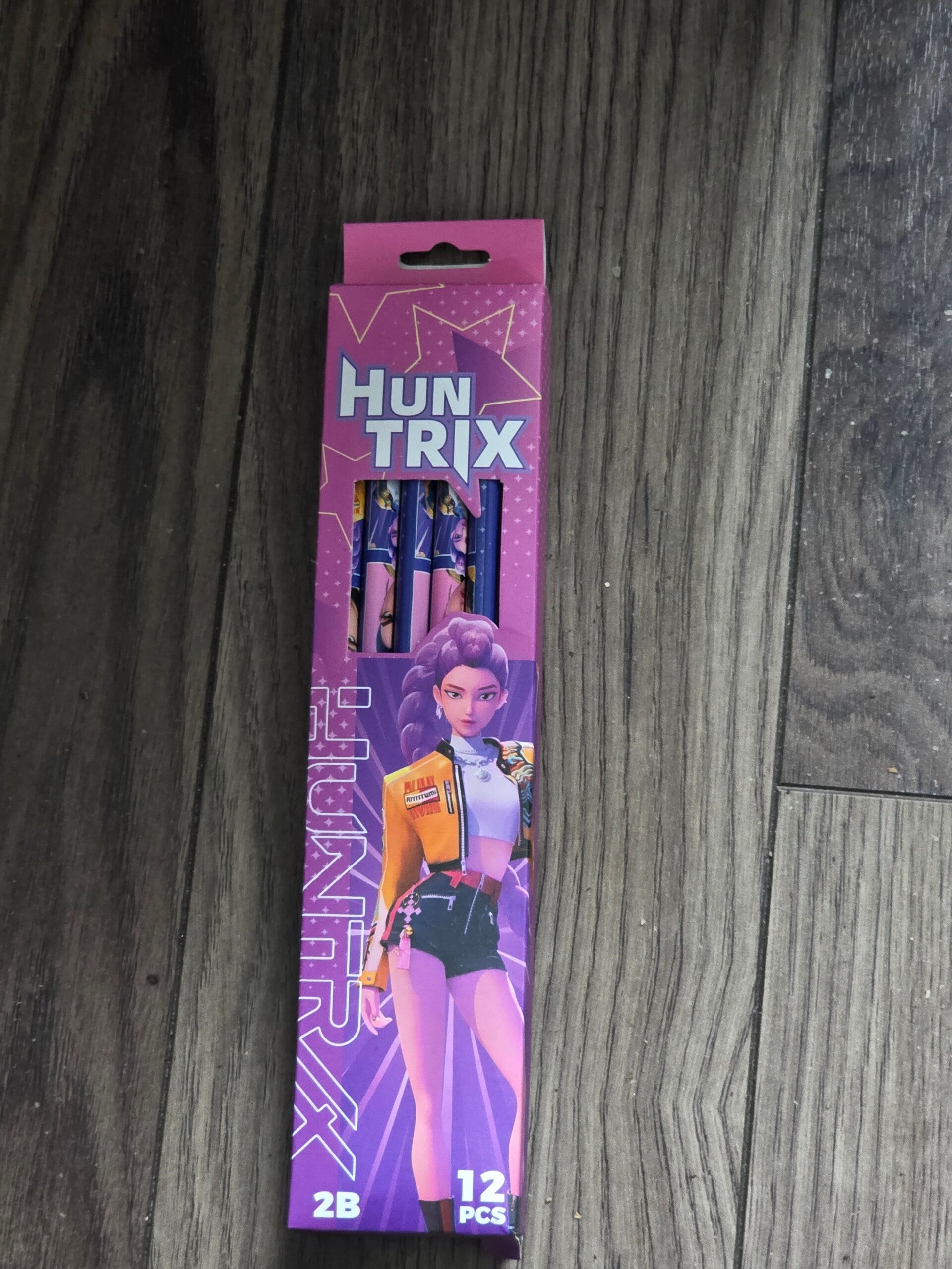 12 piece K-pop purple hair pencils