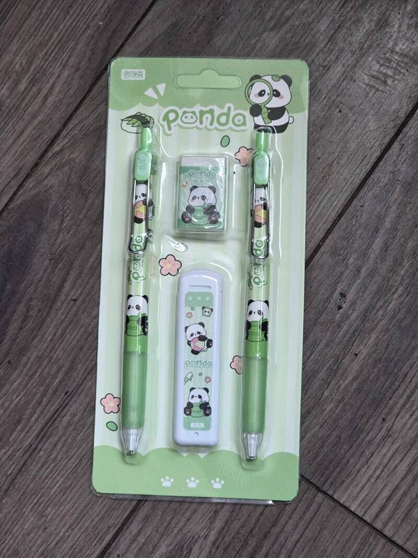 Panda mechanical pencil set