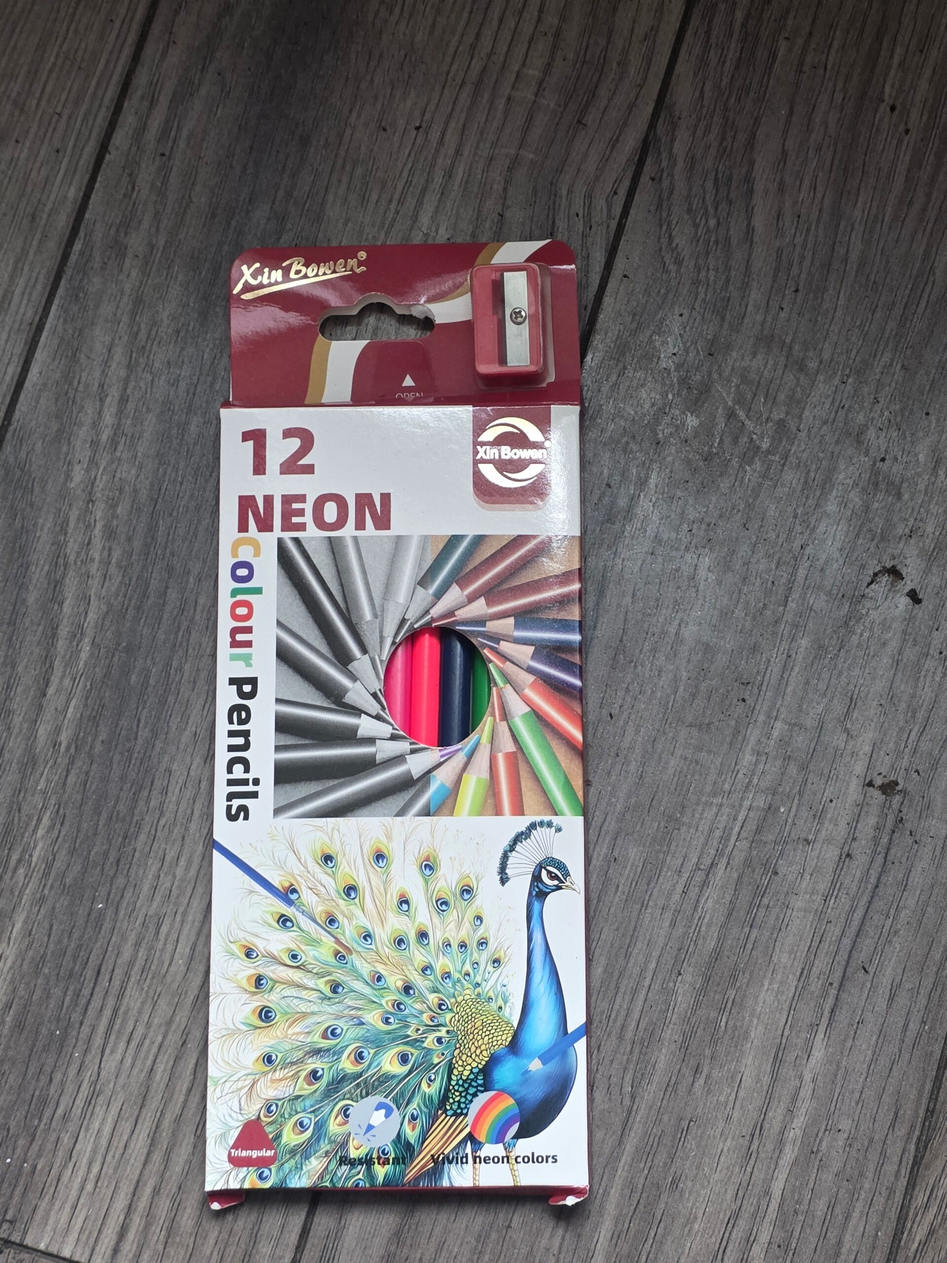 12 color Neon style color pencil set