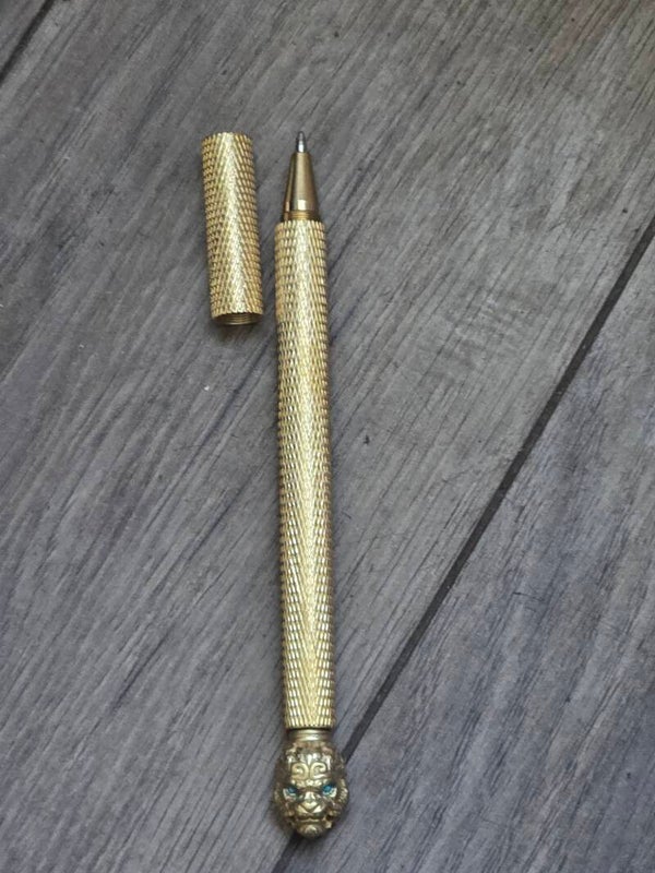 Monkey face ink pen - Gold Copper body