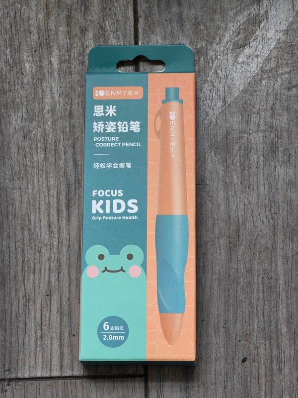 Mechanical pencil - blue orange body - posture correction