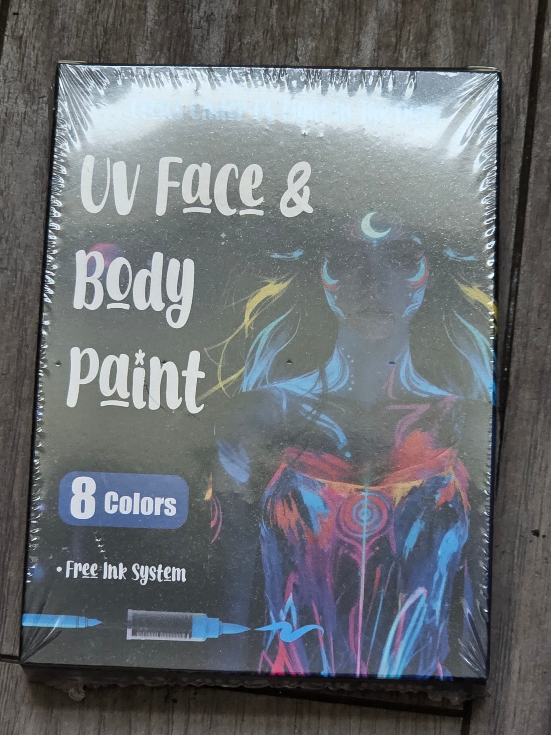 8 color ultra violet  face and body paint