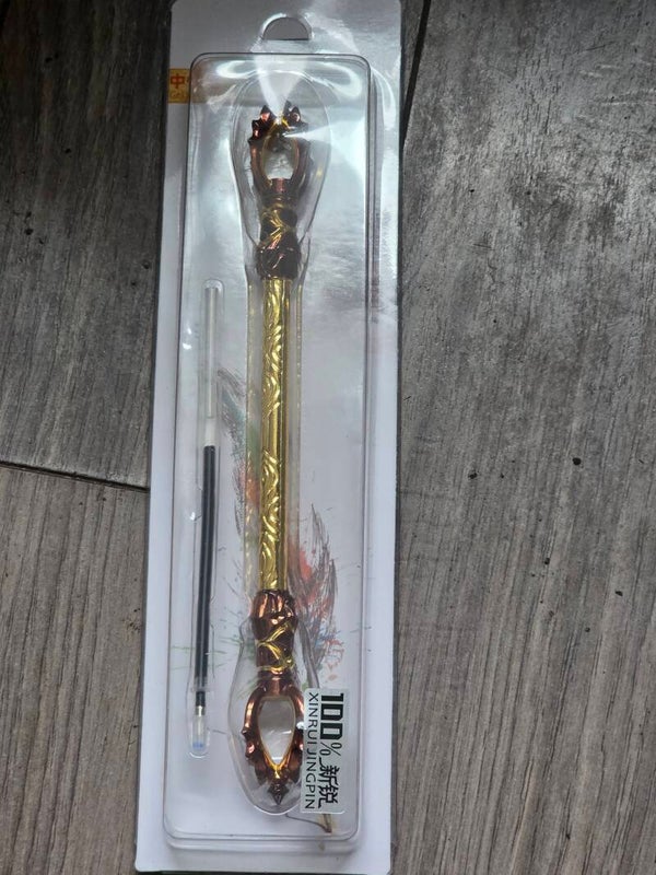 Metal Sword Gold Flamingo style  ink pen