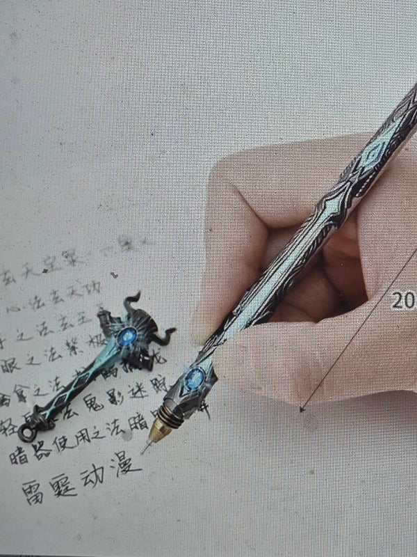 Metal Sword Blue Crown style ink pen