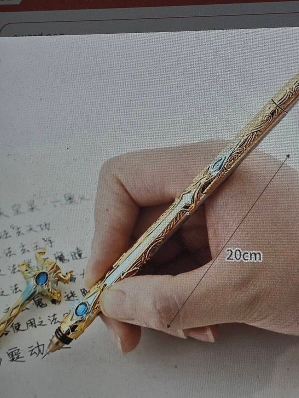 Metal Sword Gold Crown style ink pen