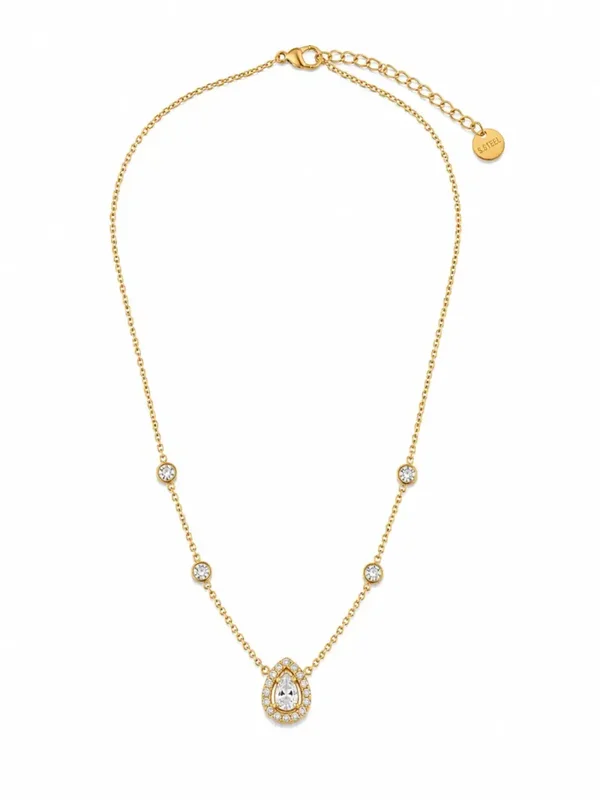 Collier Doré Goutte Brillante Élégante