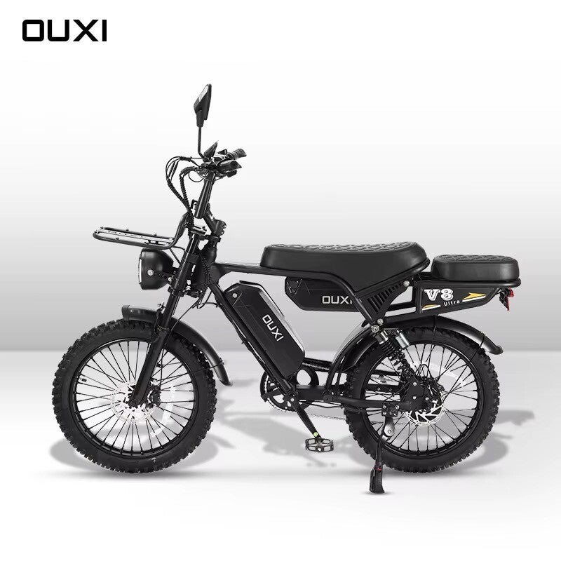 Ouxi V8 Ultra MAX - Skinny Bike - Zwart - Dubbele Accu