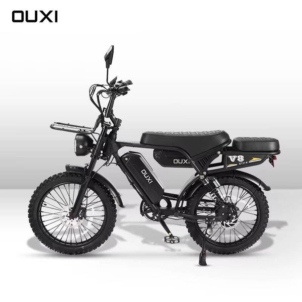 Ouxi V8 Ultra MAX - Skinny Bike - Zwart - Dubbele Accu