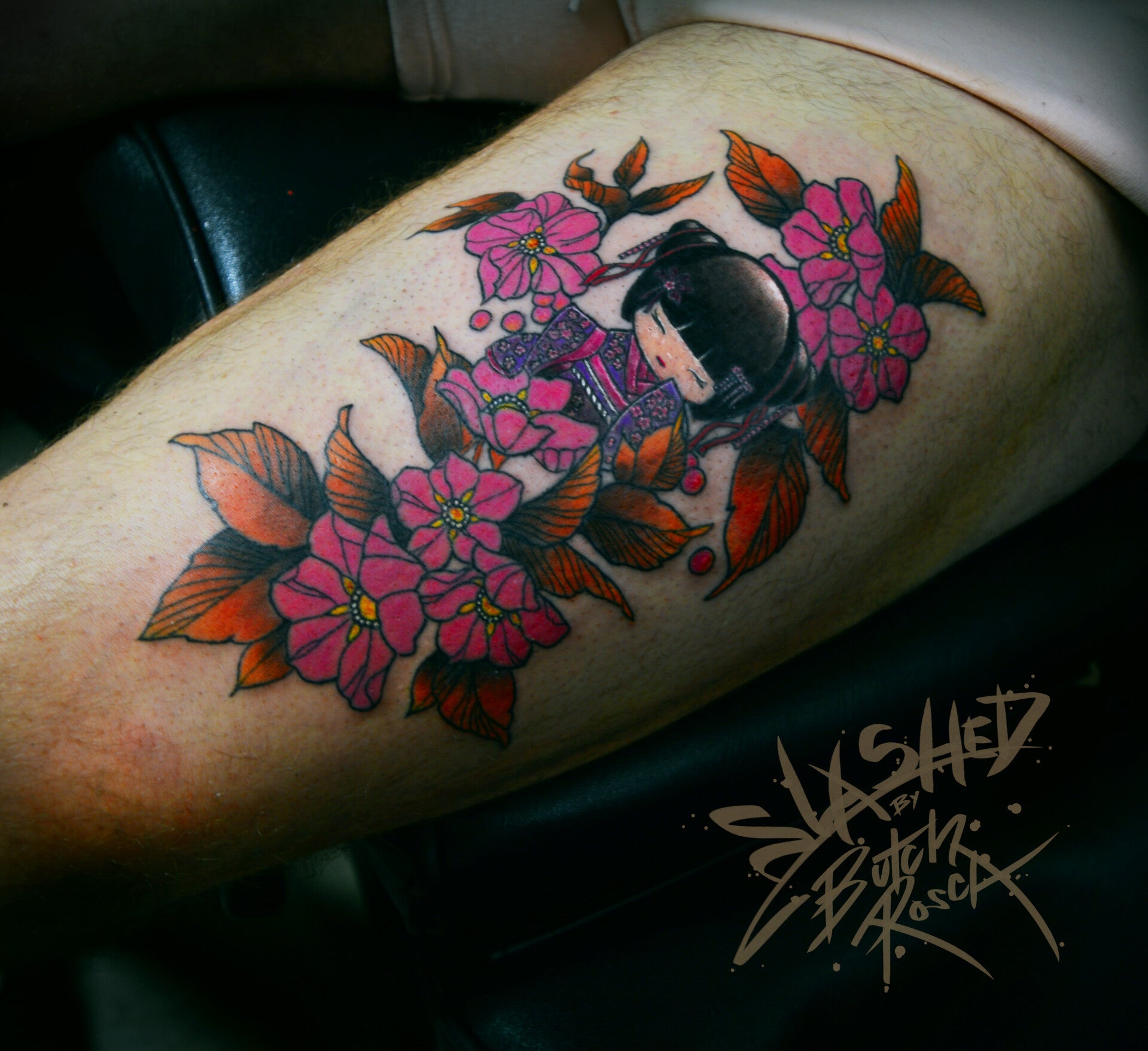 Japanese Doll Colored Tattoo