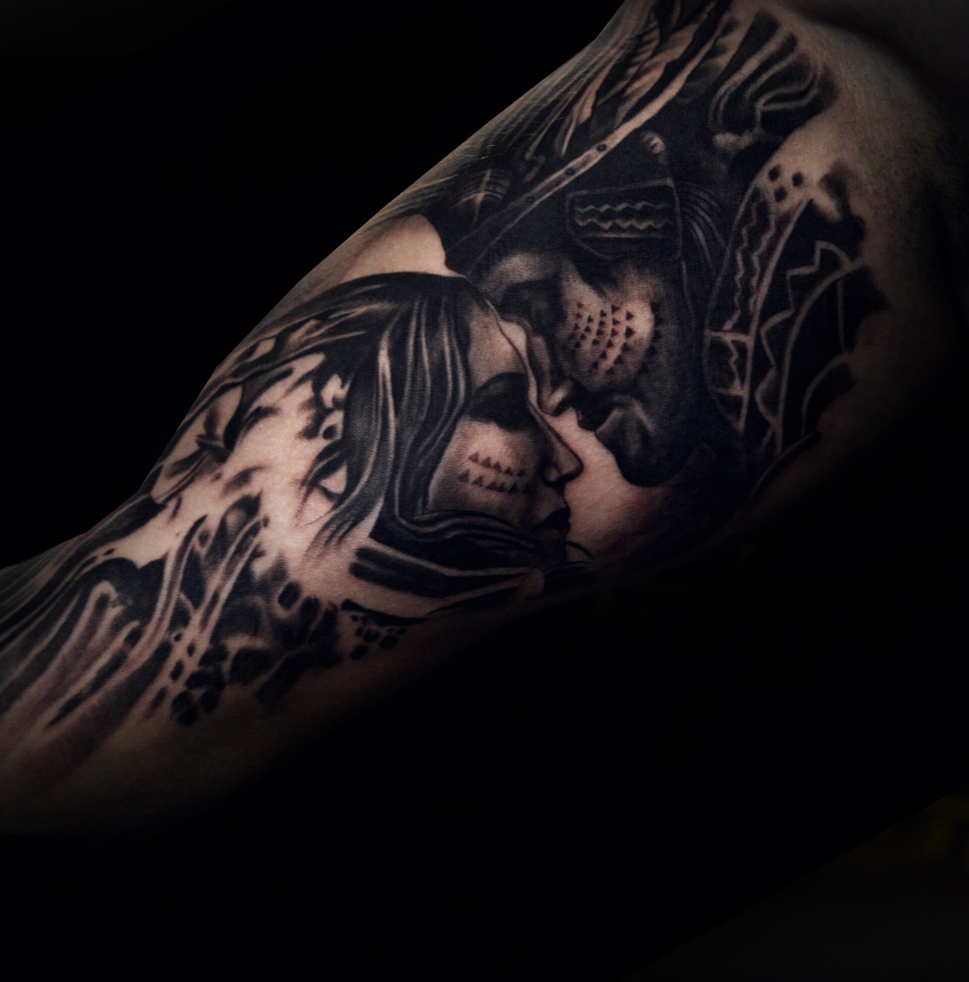 couple mayans tattoo