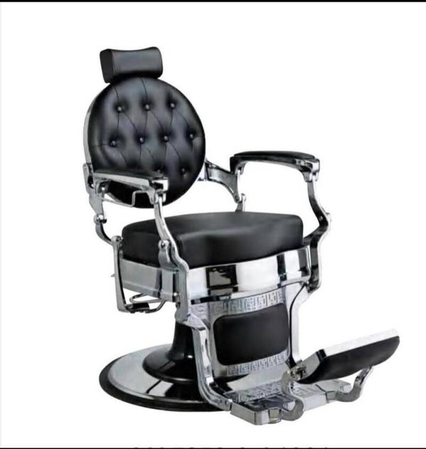 Kappersstoel Zwart Zilver