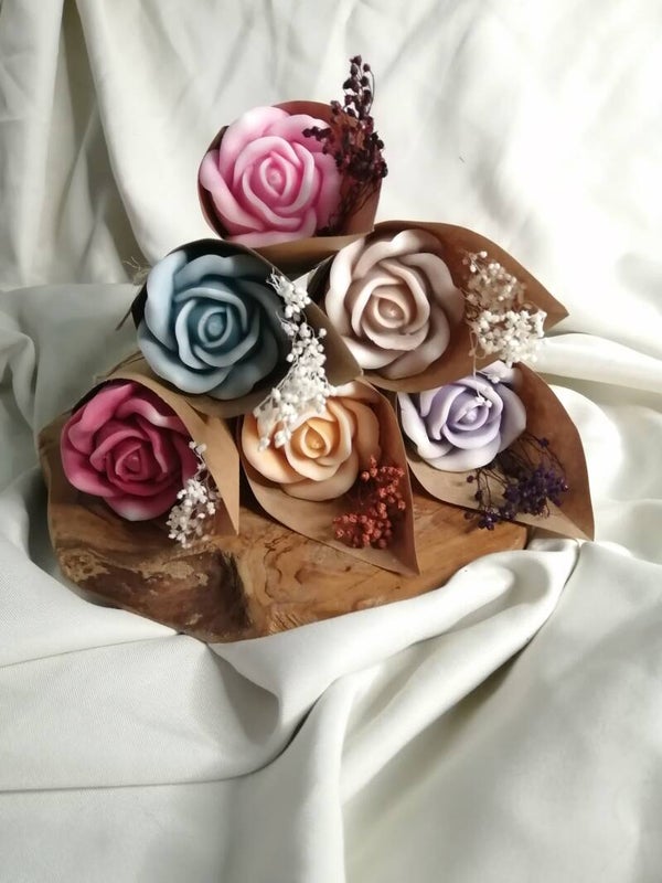Fleur en cire parfumé:rose🌹