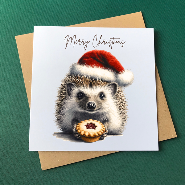 hedgehog Christmas Card