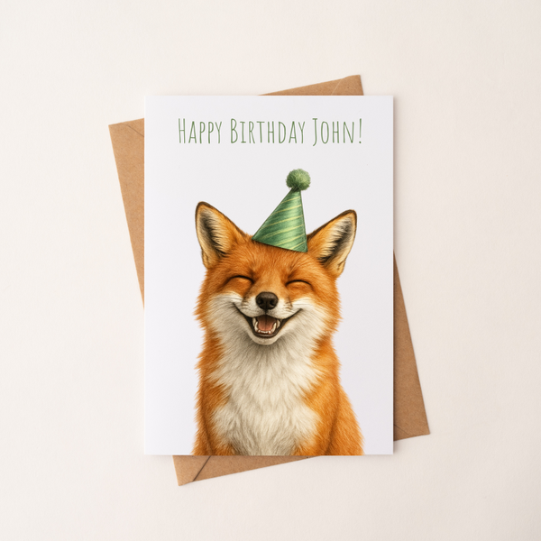Fox birthday Card