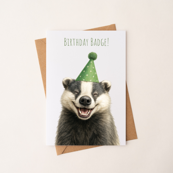 Badger Birthday Card