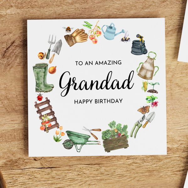 Grandad Gardening Birthday Card