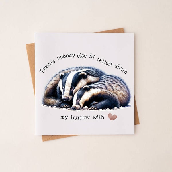 Badger Anniversary Card