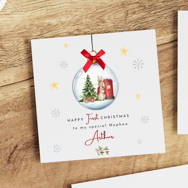 First Christmas Nephew card
