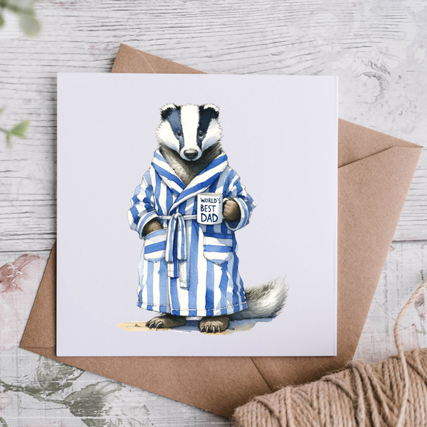 Fathers Day Badger Card