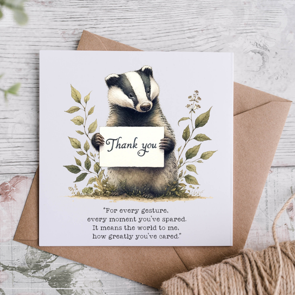 Badger Thank you Card
