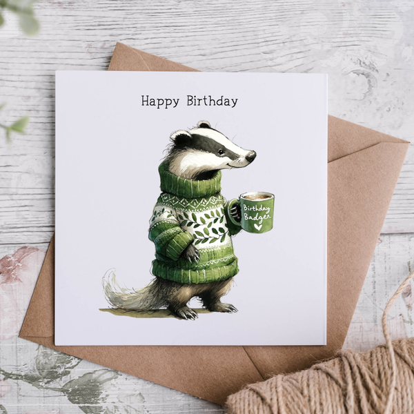 Birthday Badger Card