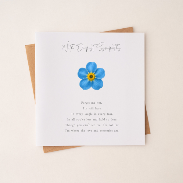 forget me not sympathy card