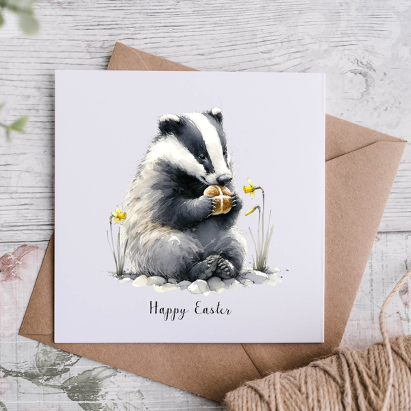 Badger Easter Card