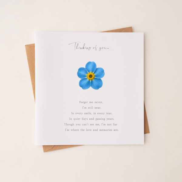 forget me never anniversary sympathy card