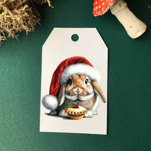 6 Rabbit Gift Tags Christmas Gift Tags