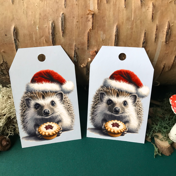 6 Hedgehog Gift Tags Christmas Gift Tags