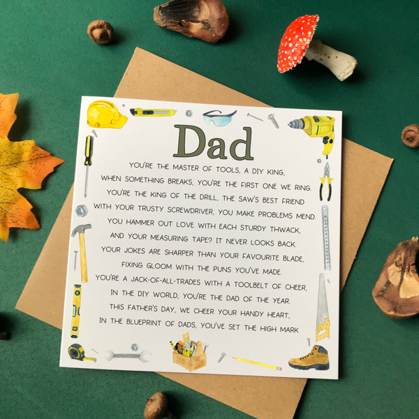 Dad Toolbox Poem Card