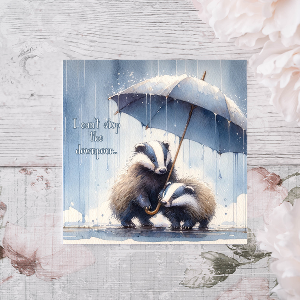 Tough Times Badger Card