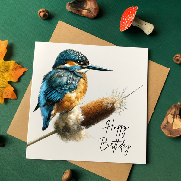 Kingfisher birthday card