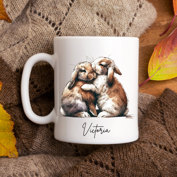 Bunny Hug Rabbit Mug