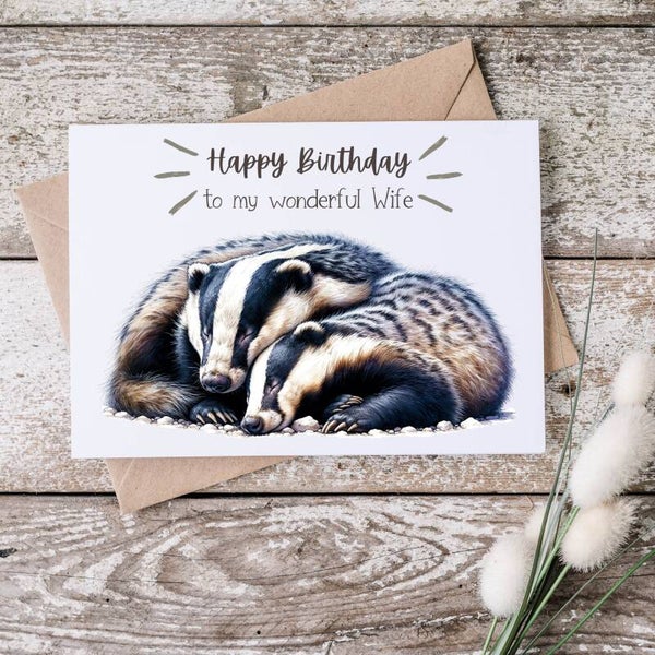 Happy Birthday Badger Card