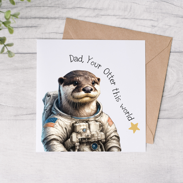 Otterly Awesome Dad Card