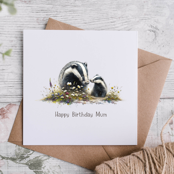 Badger Mothers Day Card