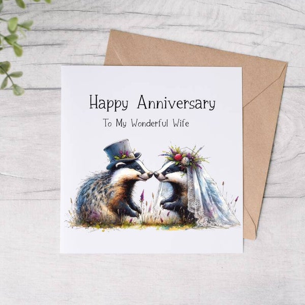 Badger Anniversary Card