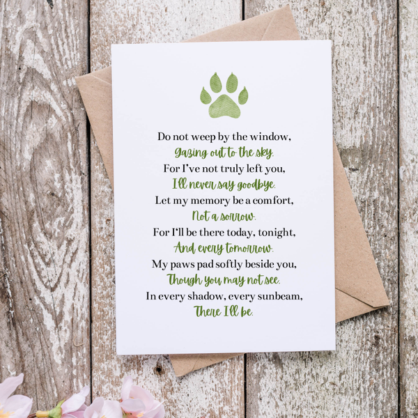 Pet Memorial Card