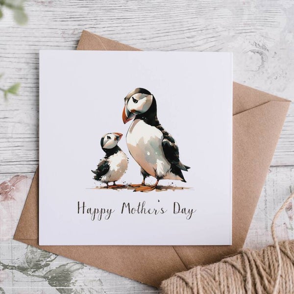 Puffin Mother's Day card