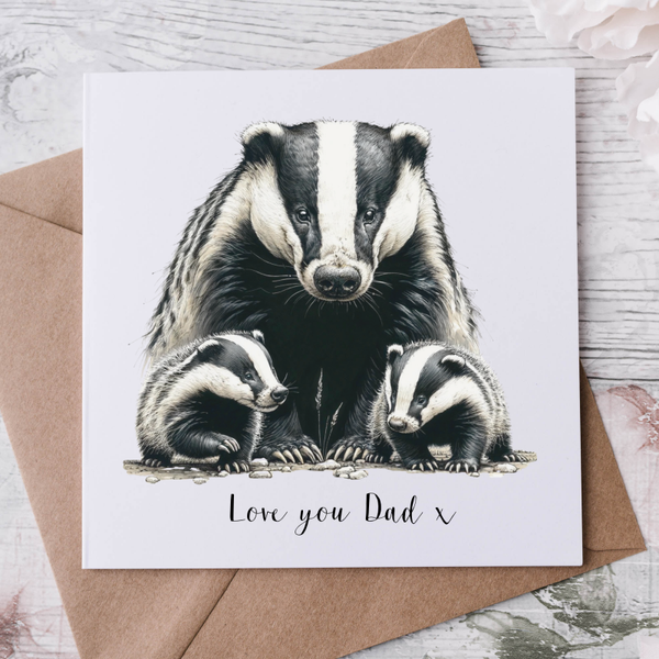 Fathers Day Badger Card