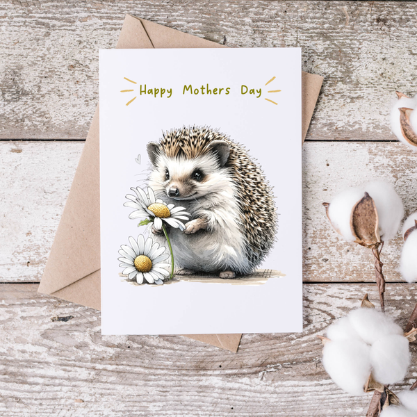 Hedgehog Mother Day Card