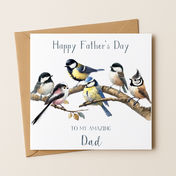 garden bird fathers day card