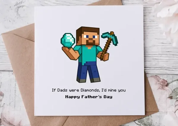 minecraft fathers day card